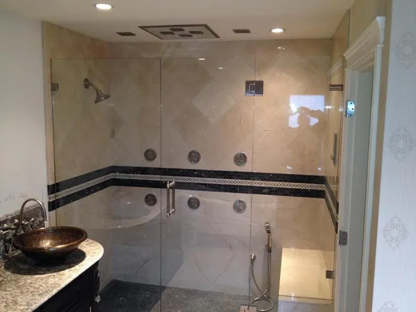 Type 212-NDK frameless shower enclosure