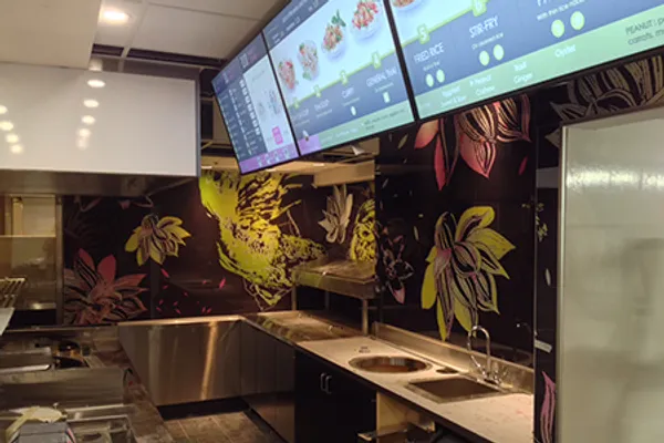 Thai Express - Harbour Centre, Vancouver - Decorative Glass Wall