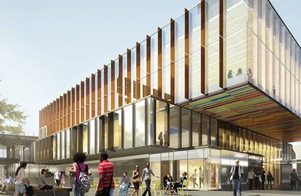 SFU Student Union Building - Interior Back Painted Glass Glazing